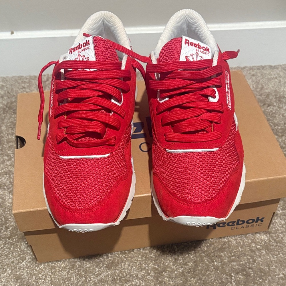 Reebok Classic YG Edition Red and White Sneakers
